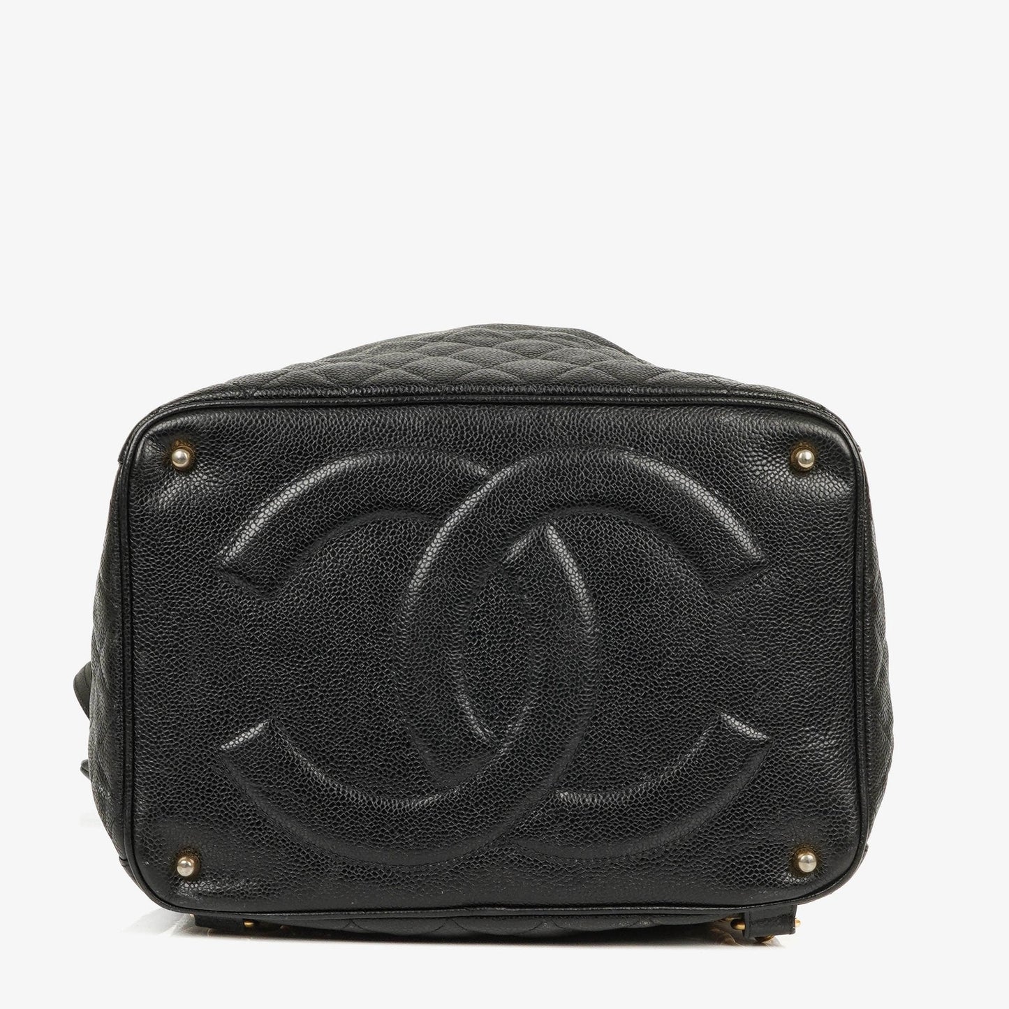 Chanel Kordelzug-Rucksack aus gestepptem Caviar