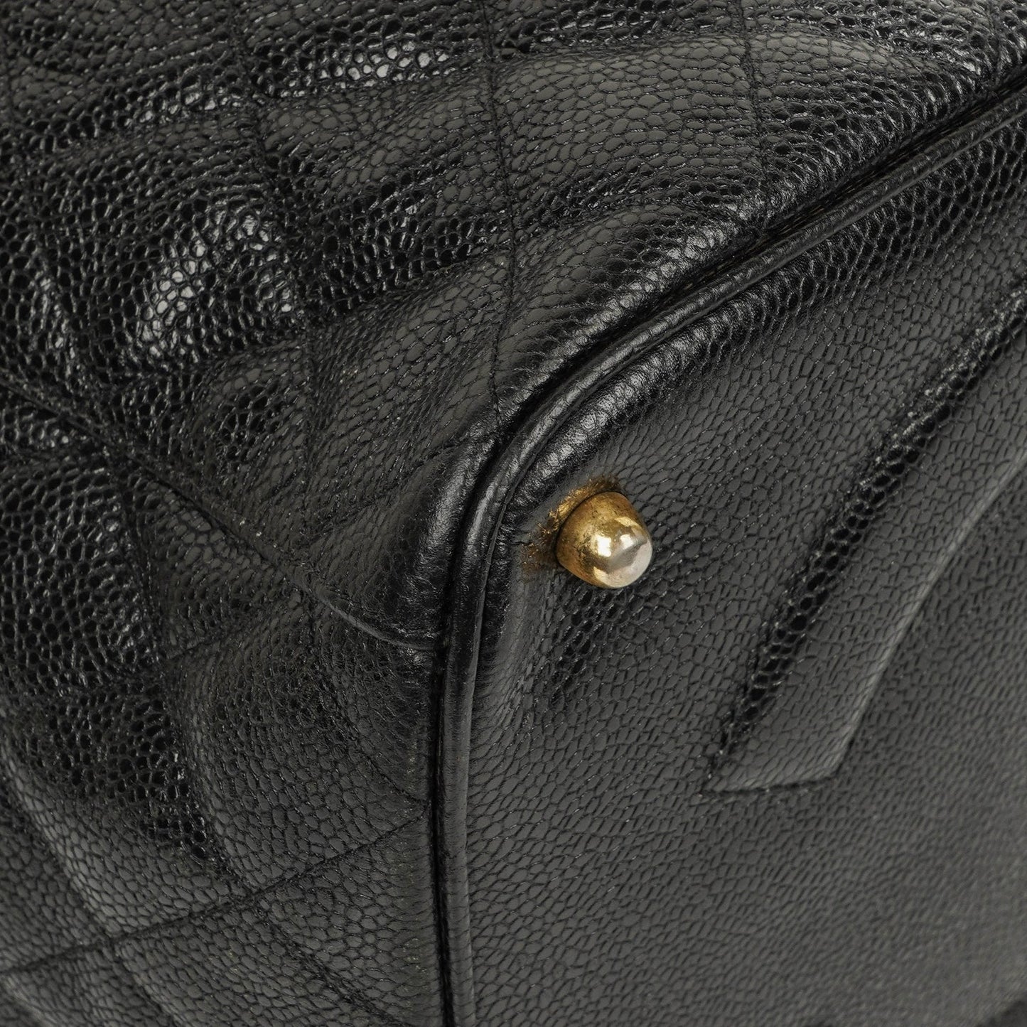 Chanel Kordelzug-Rucksack aus gestepptem Caviar