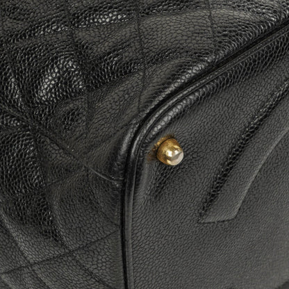 Chanel Kordelzug-Rucksack aus gestepptem Caviar
