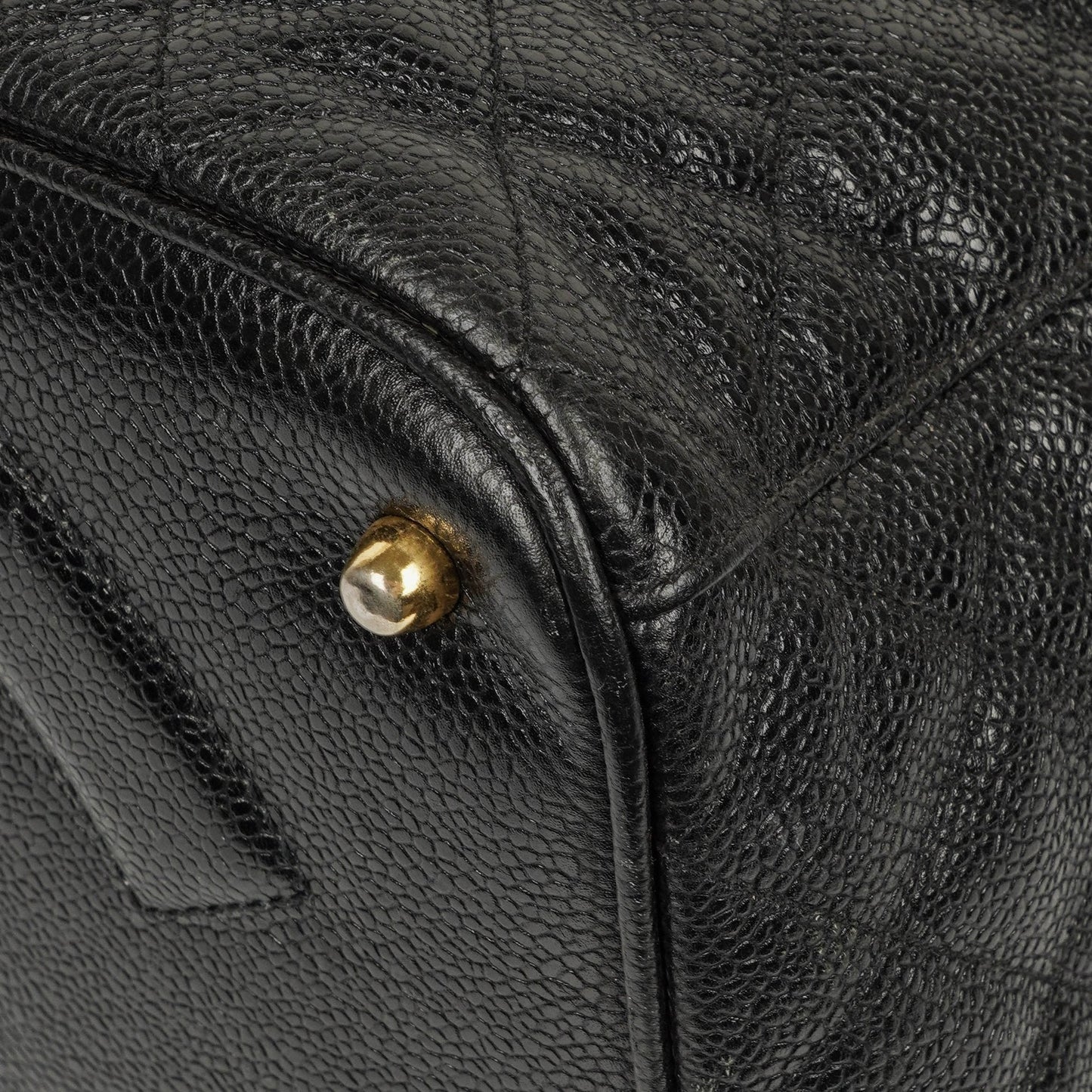 Chanel Kordelzug-Rucksack aus gestepptem Caviar
