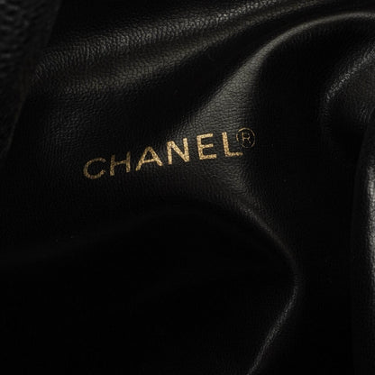 Chanel Kordelzug-Rucksack aus gestepptem Caviar