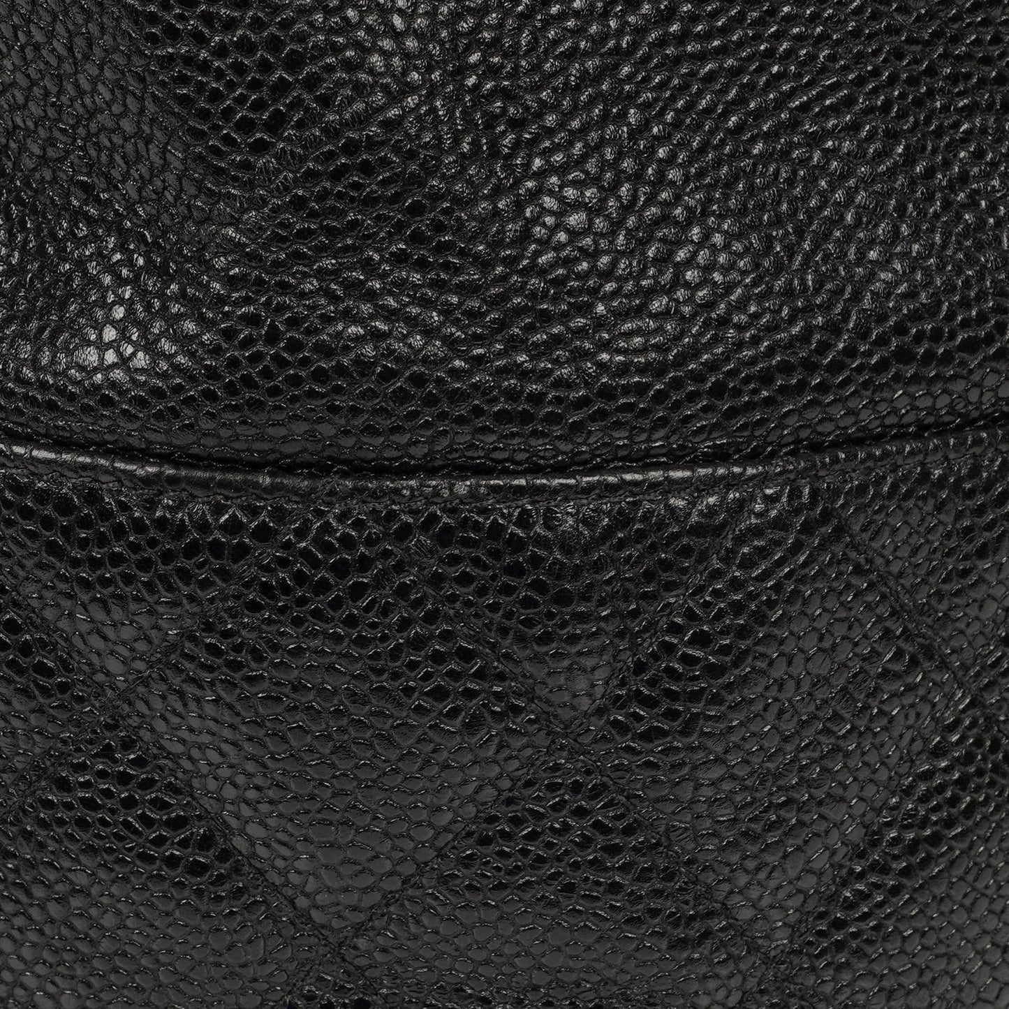 Chanel Kordelzug-Rucksack aus gestepptem Caviar