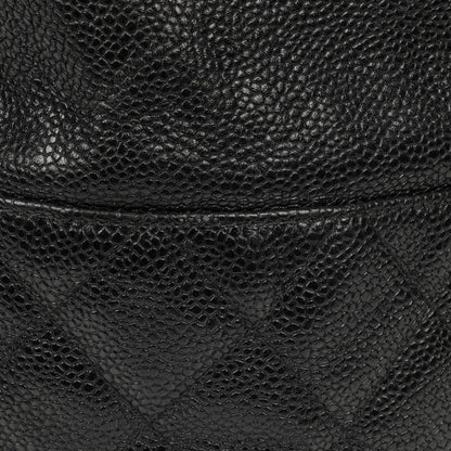 Chanel Kordelzug-Rucksack aus gestepptem Caviar