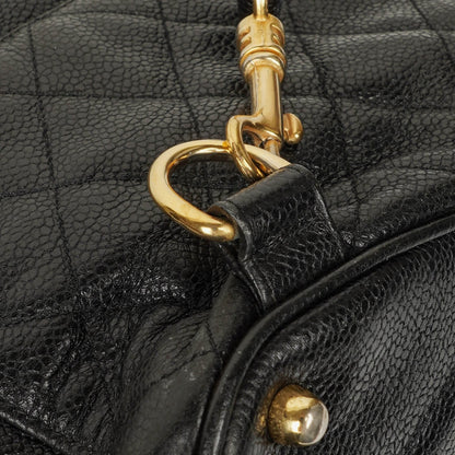 Chanel Kordelzug-Rucksack aus gestepptem Caviar