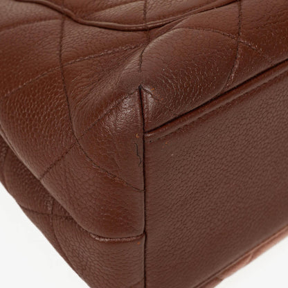 CHANEL Jumbo Kelly Klappentasche aus gestepptem Caviar-Leder