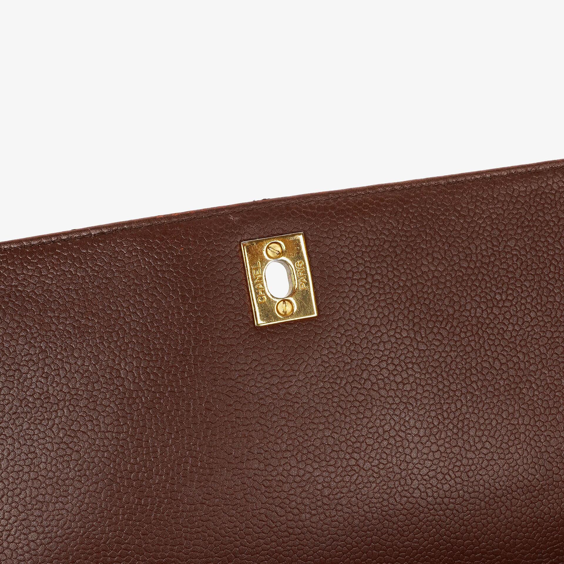 CHANEL Jumbo Kelly Klappentasche aus gestepptem Caviar-Leder