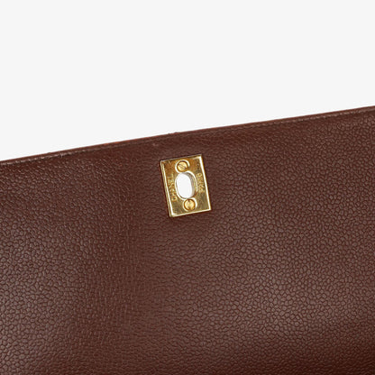 CHANEL Jumbo Kelly Klappentasche aus gestepptem Caviar-Leder