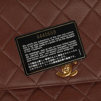 CHANEL Jumbo Kelly Klappentasche aus gestepptem Caviar-Leder