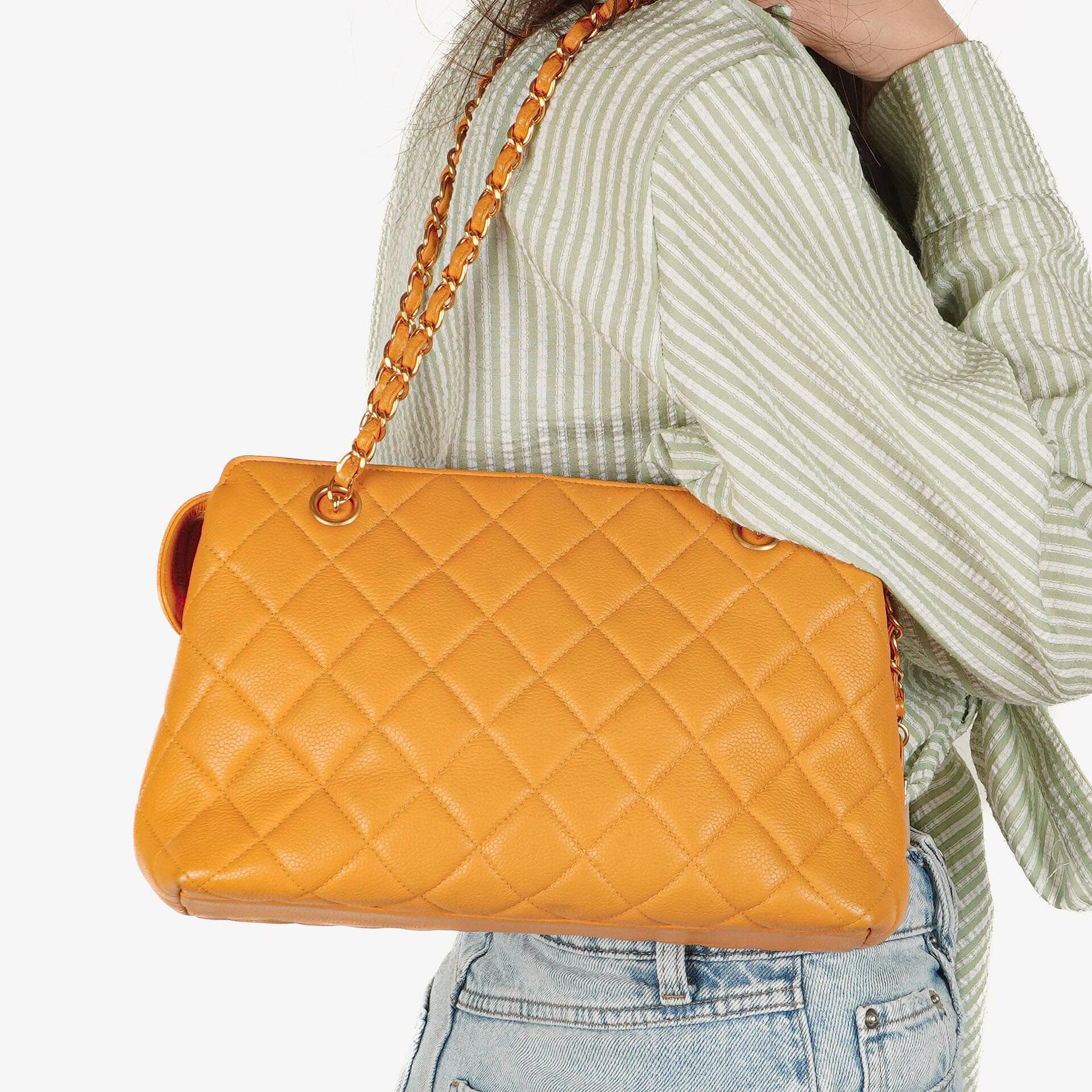 Chanel Kaviar Stepp-Leder Schultertasche