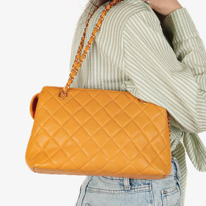 Chanel Kaviar Stepp-Leder Schultertasche