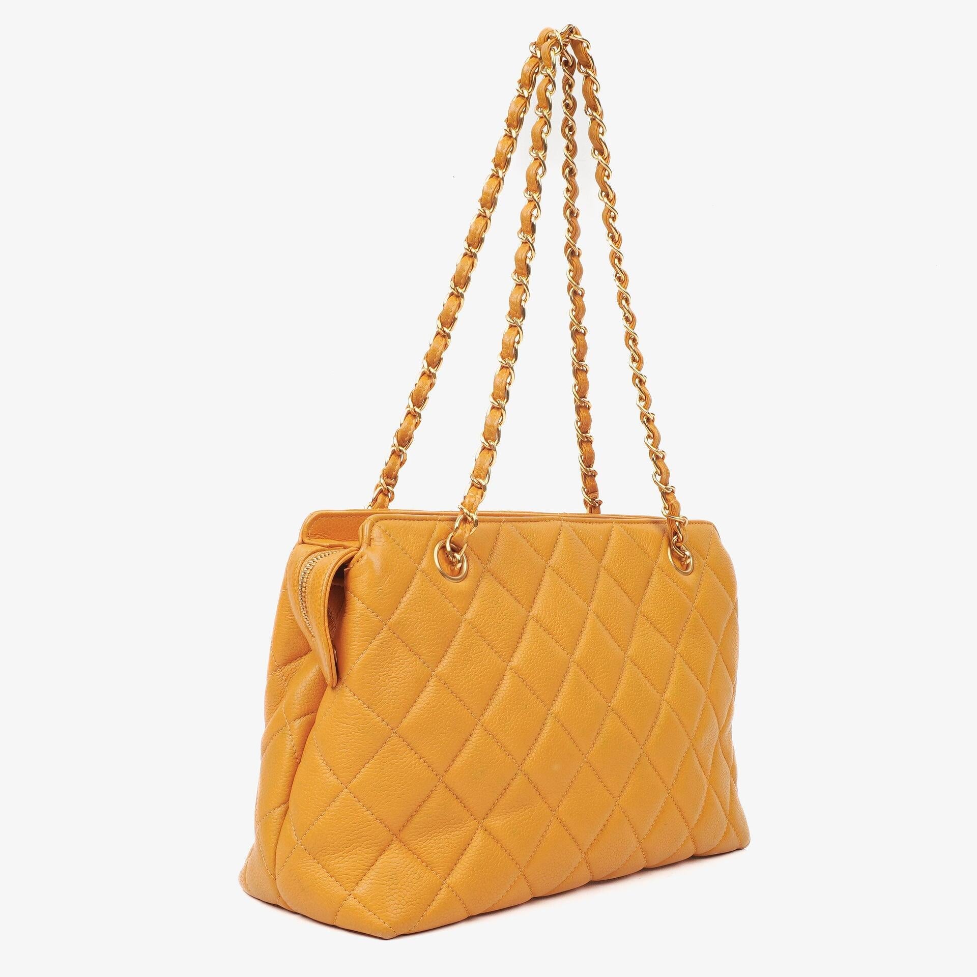 Chanel Kaviar Stepp-Leder Schultertasche