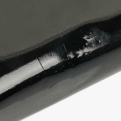 Chanel CC Schwarze Umschlag Lackleder Mehrfach-Ketten Schultertasche