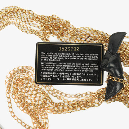 Chanel CC Schwarze Umschlag Lackleder Mehrfach-Ketten Schultertasche