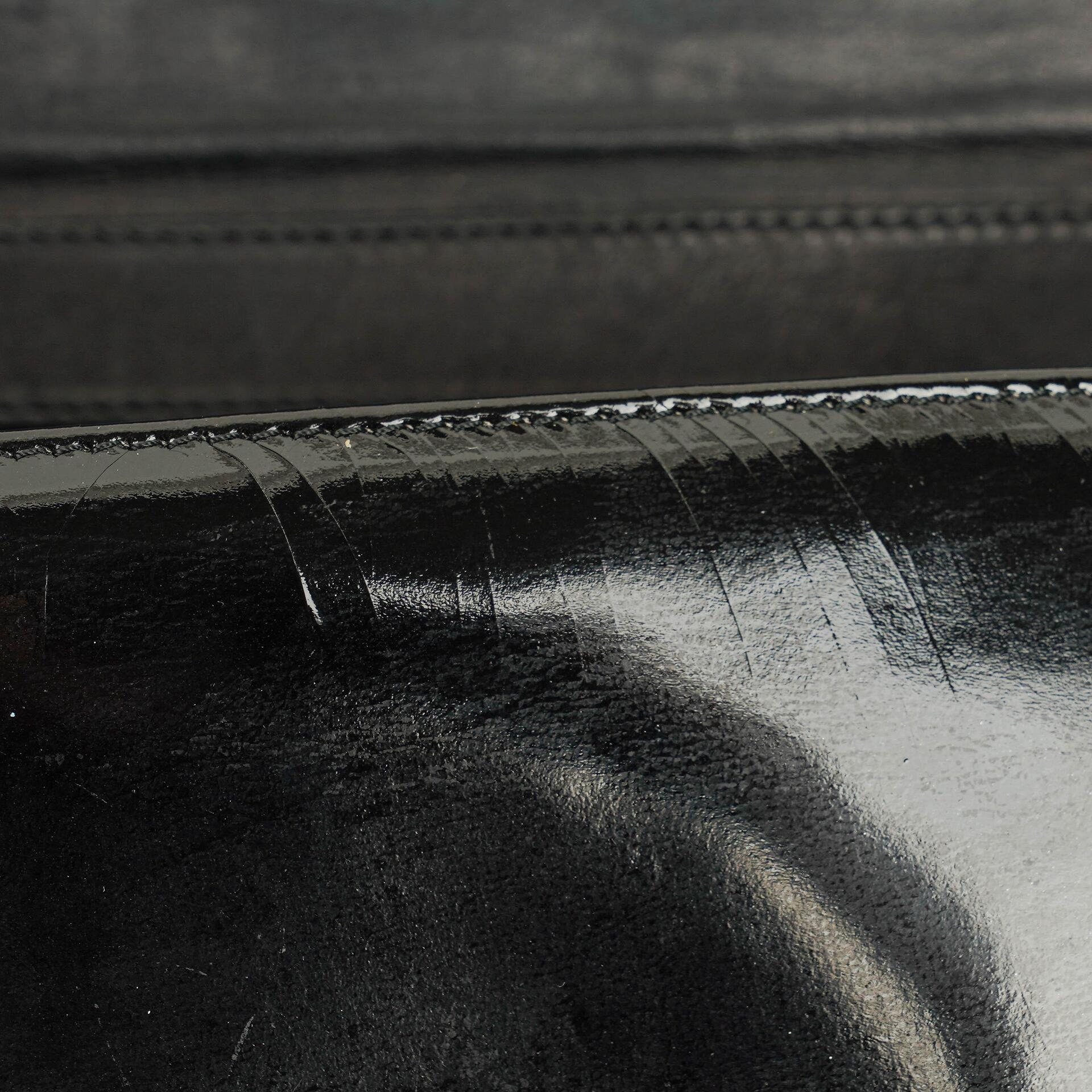 Chanel CC Schwarze Umschlag Lackleder Mehrfach-Ketten Schultertasche