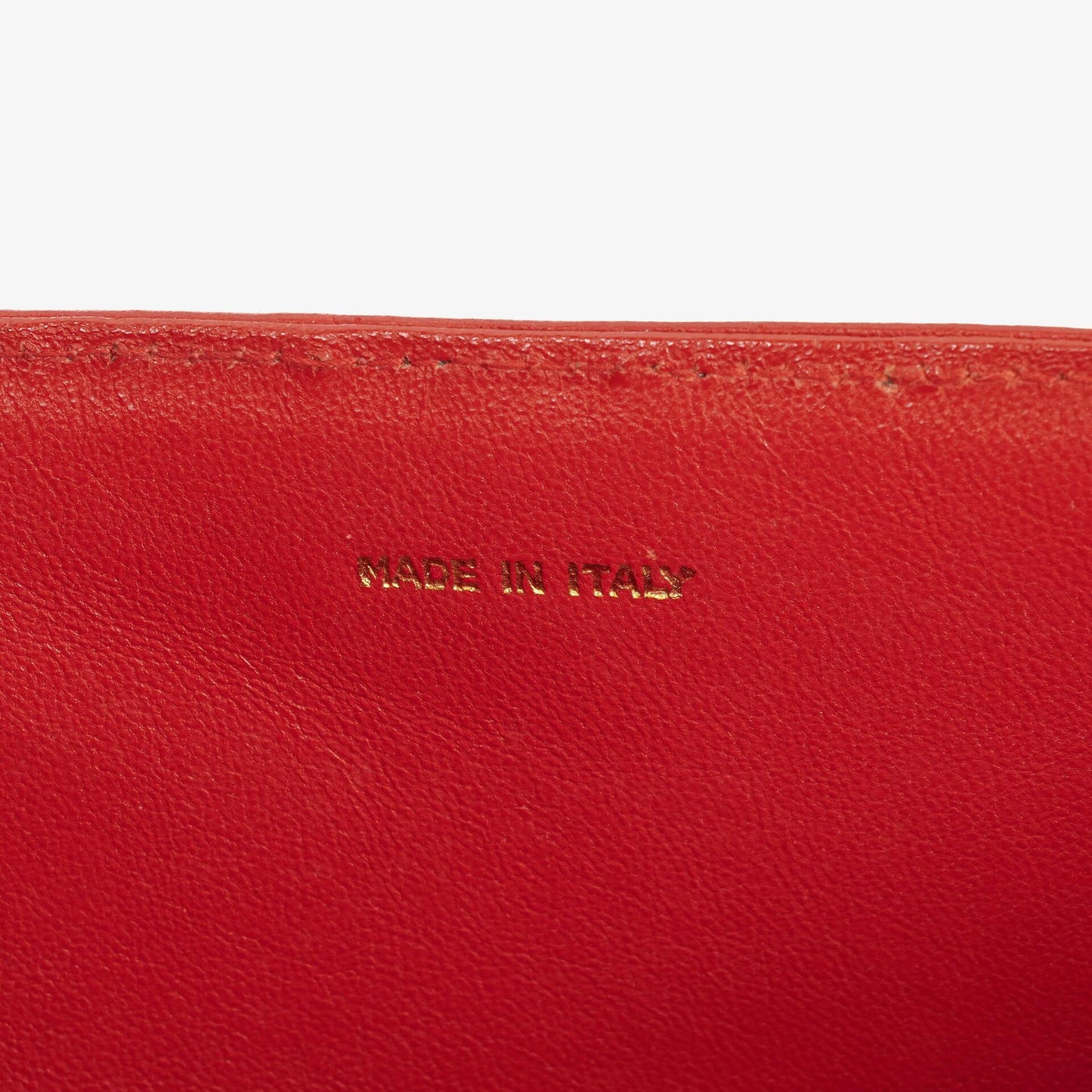 Chanel CC Logo Full Flap Schultertasche aus rotem Leder