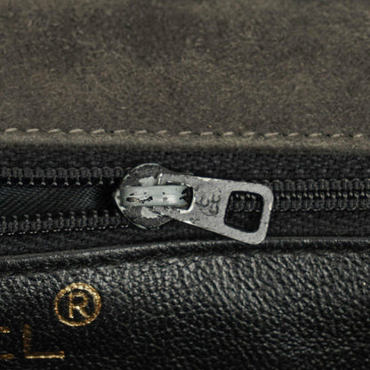 Chanel CC Logo Full Flap Schultertasche aus Wildleder