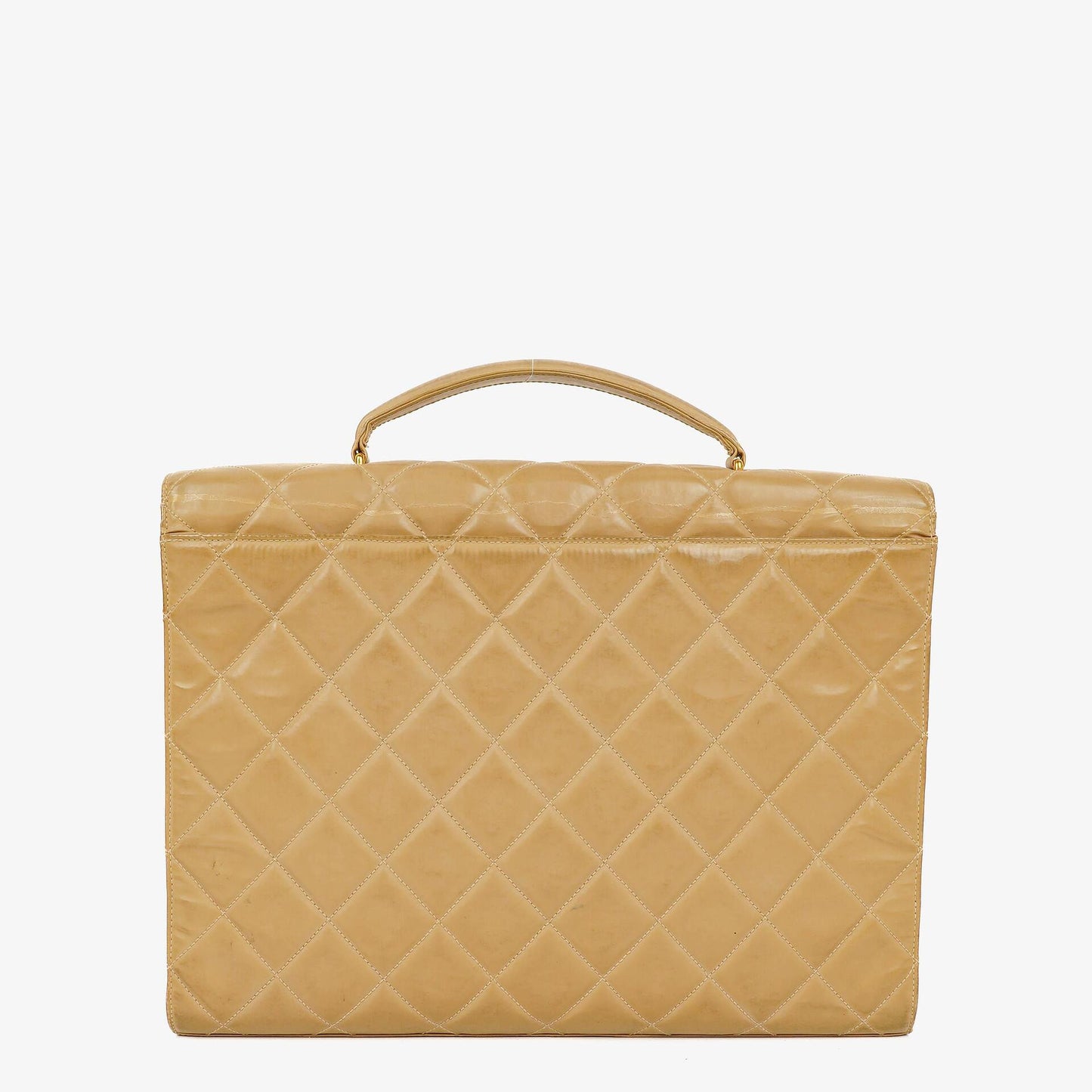 Chanel CC Maxi Logo Aktentasche Beige