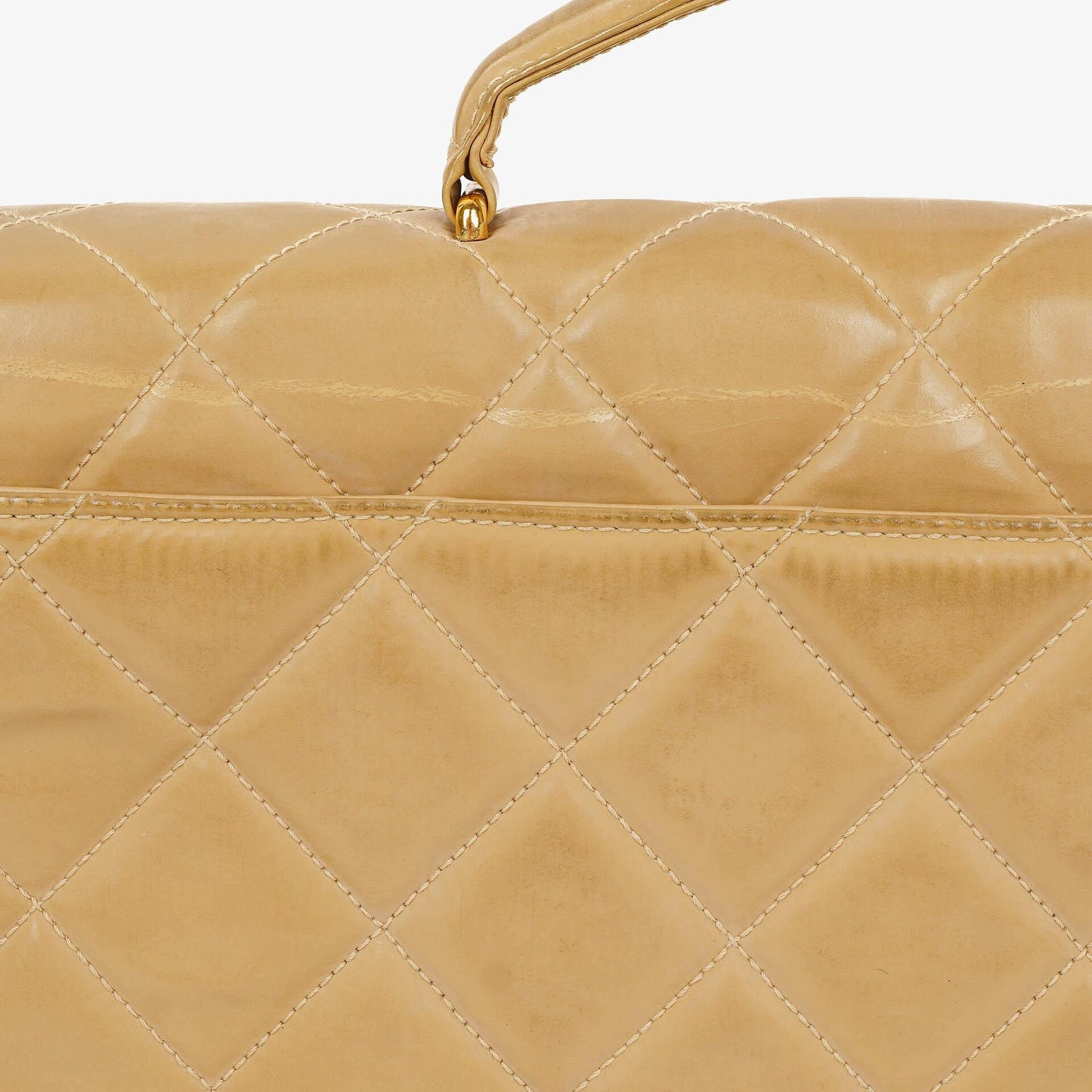 Chanel CC Maxi Logo Aktentasche Beige