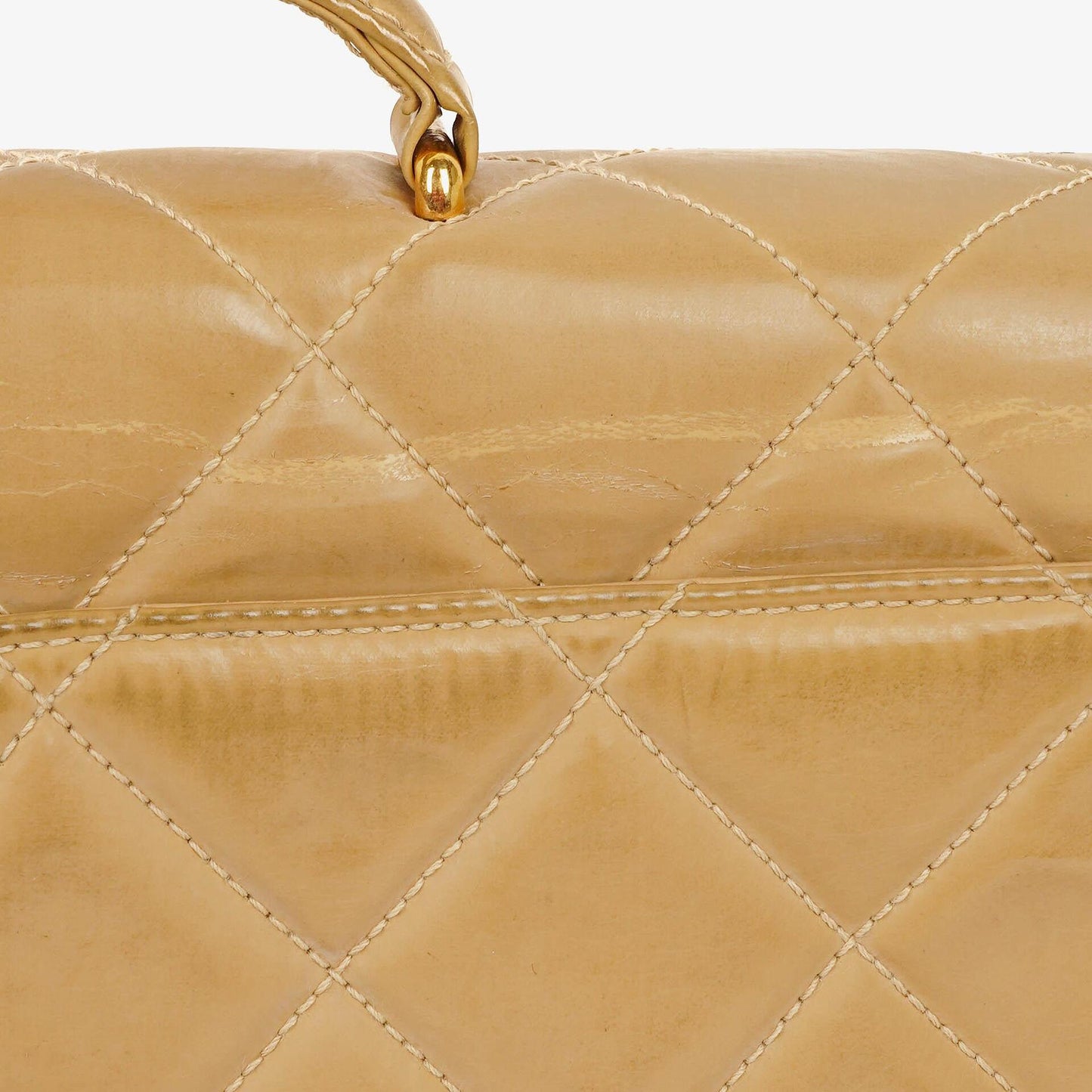 Chanel CC Maxi Logo Aktentasche Beige