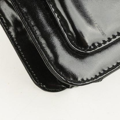 Chanel CC Square Flap Bag aus schwarzem Lackleder