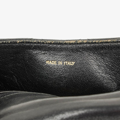 Chanel CC Schultertasche aus gestepptem schwarzem Leder mit Quaste