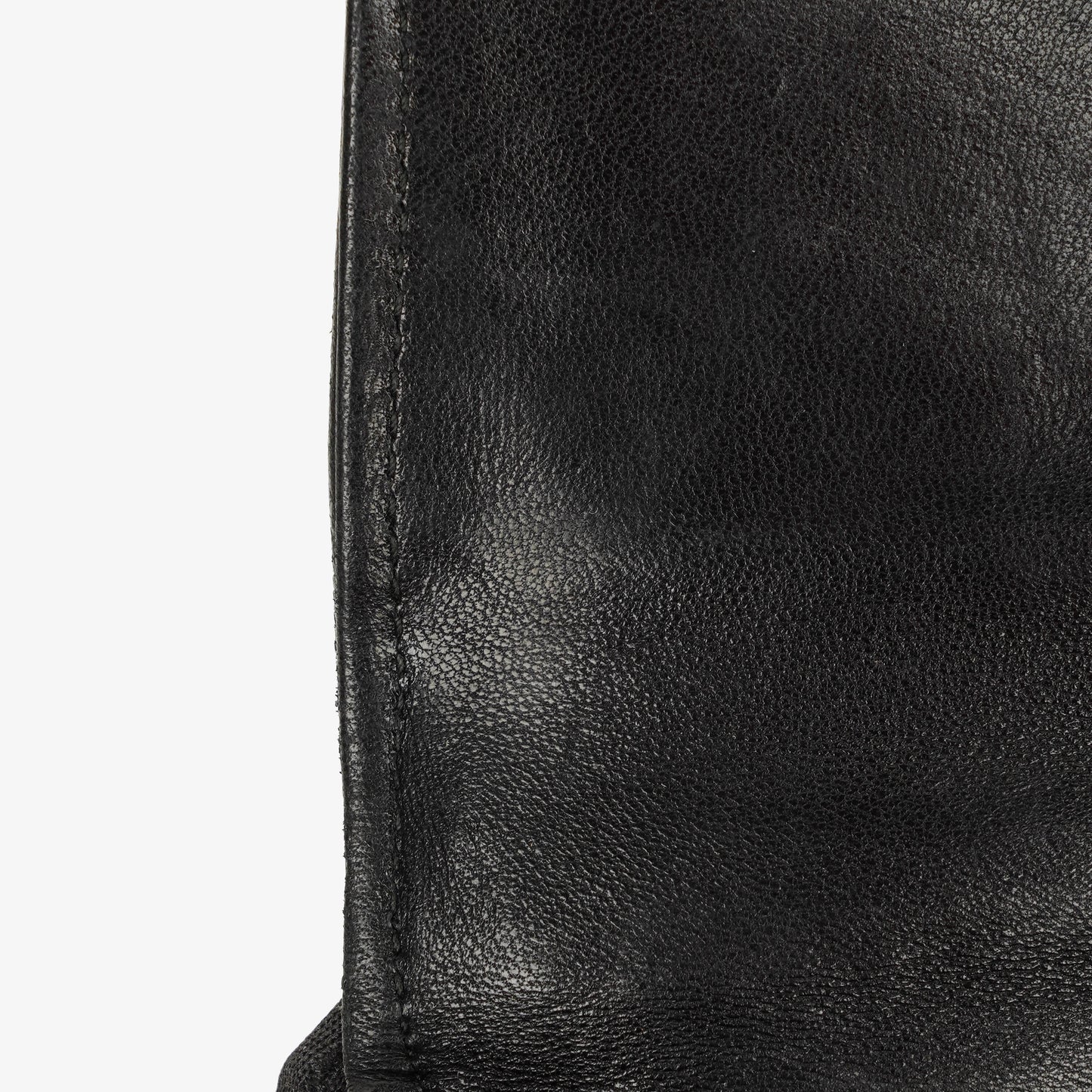 Chanel CC Schultertasche aus gestepptem schwarzem Leder mit Quaste