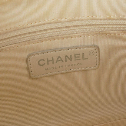 Chanel CC Timeless Schultertasche aus metallischem gestepptem Kaviarleder