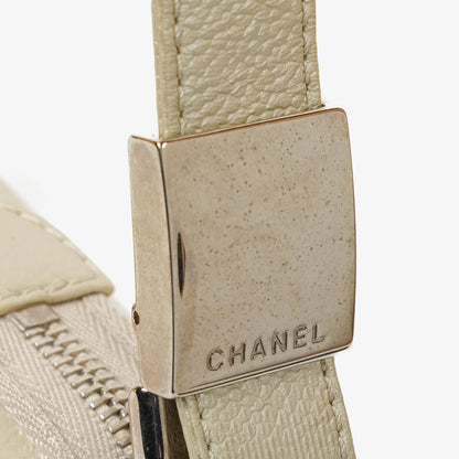 Chanel CC Timeless Schultertasche aus metallischem gestepptem Kaviarleder
