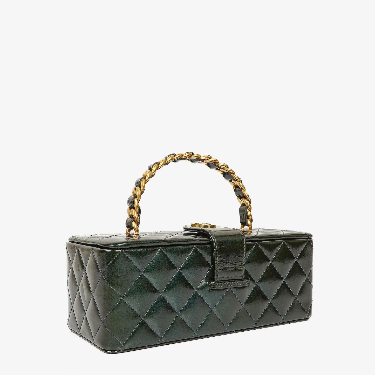 Chanel CC Vanity Case aus gestepptem Lackleder