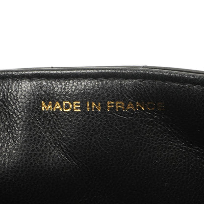 Chanel Ketten-Top-Handle Einzelklappen-Tasche Schwarz gestepptes Lackleder mit 24K goldplattierter Hardware