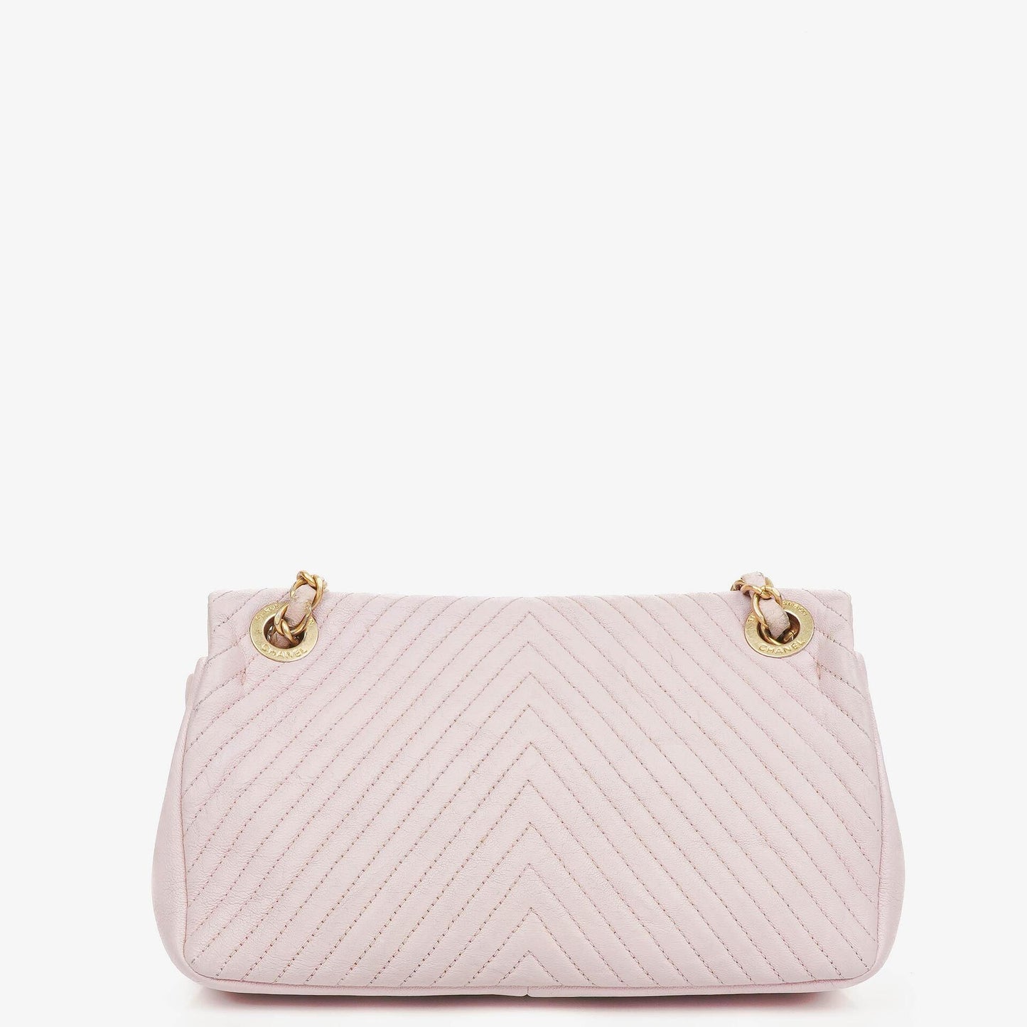 Chanel Small Classic Flap Bag aus Chevron-Leder
