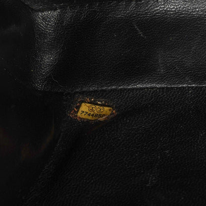 Chanel Chocolate Bar Aktentasche aus schwarzem Lackleder mit silberfarbener Hardware