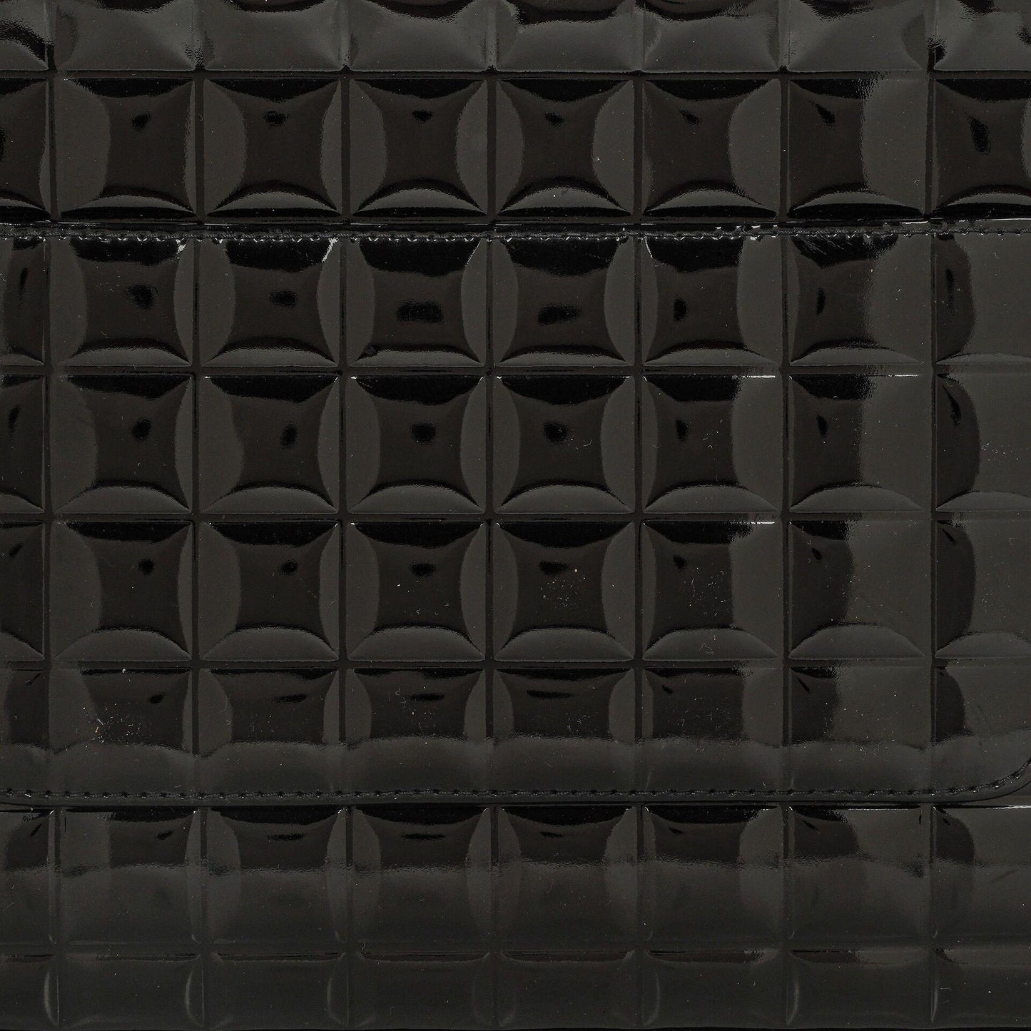 Chanel Chocolate Bar Aktentasche aus schwarzem Lackleder mit silberfarbener Hardware