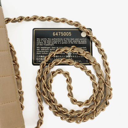 Chanel Chocolate Bar Single Flap Tasche aus Lammleder und Lackleder