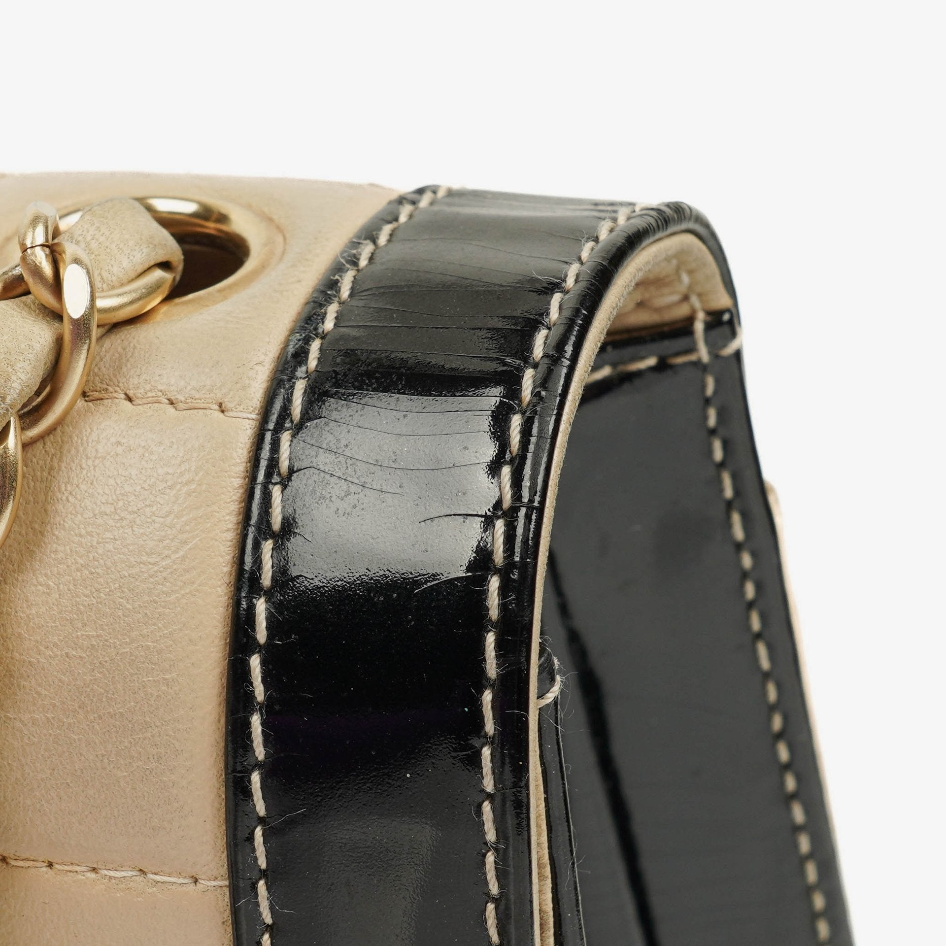 Chanel Chocolate Bar Single Flap Tasche aus Lammleder und Lackleder