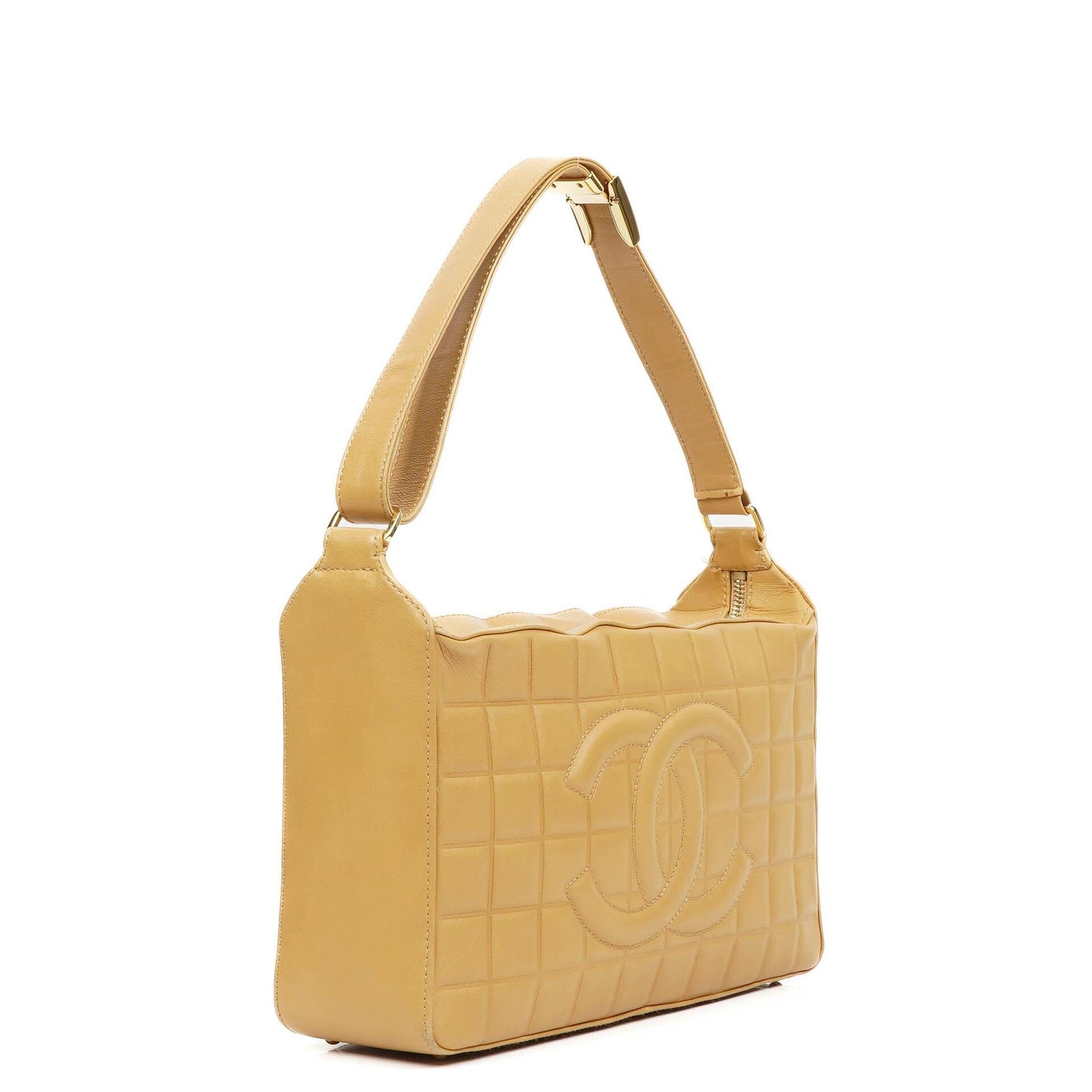 Chanel Chocolate Bar Schultertasche aus Lammleder