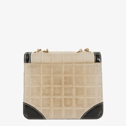 Chanel Chocolate Bar Single Flap Tasche aus Leder und Lackleder