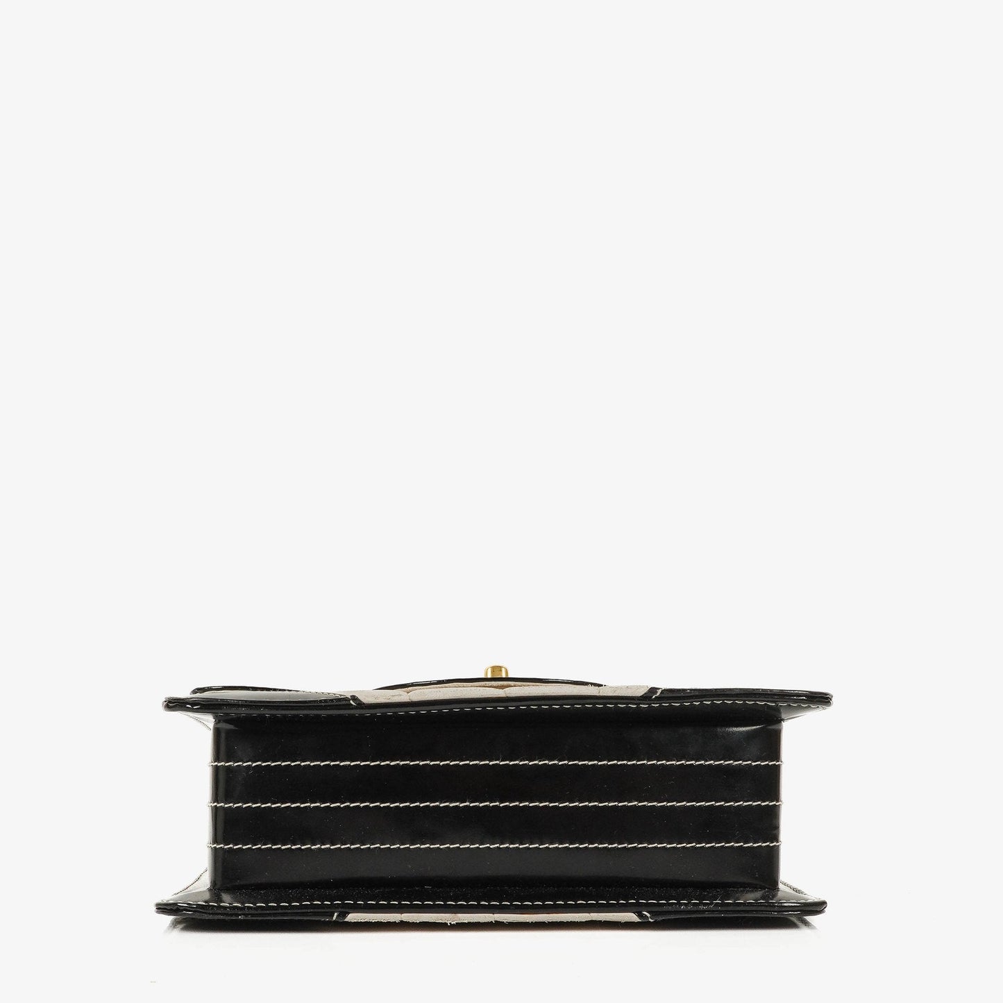 Chanel Chocolate Bar Single Flap Tasche aus Leder und Lackleder