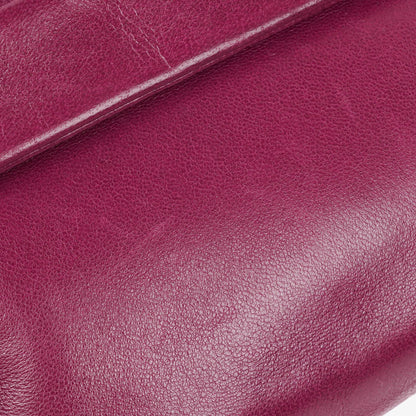 Chanel Chocolate Bar Klappentasche aus lila gestepptem Leder