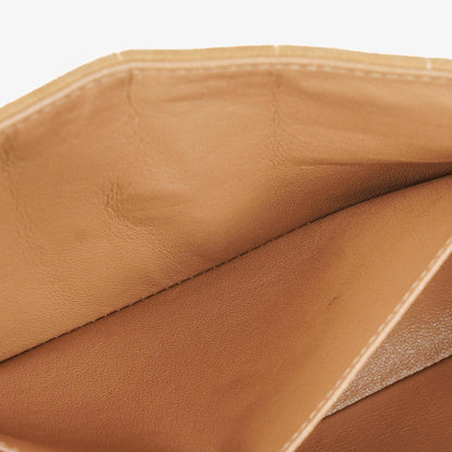 Chanel Chocolate Bar Gelb/Beige Wildleder Top-Handle Flap-Tasche