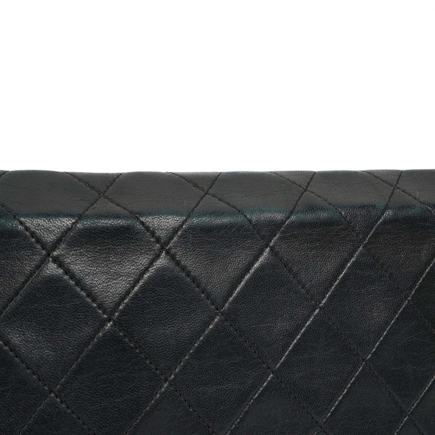 Chanel Classic schwarzes gestepptes Lammleder Full Flap Bag mit 24K goldplattierten Beschlägen