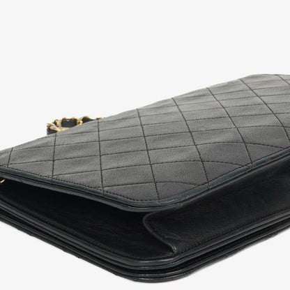 Chanel Classic Full Flap Bag Schwarz Gequiltetes Lammleder mit 24K Gold Hardware