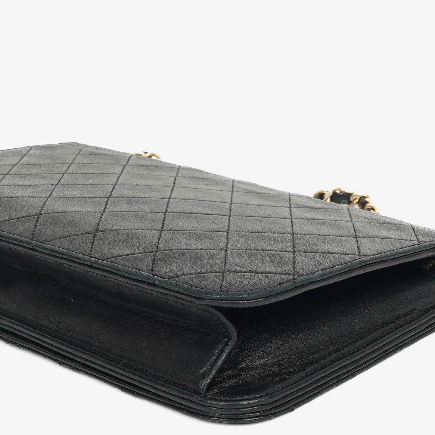 Chanel Classic Full Flap Bag Schwarz Gequiltetes Lammleder mit 24K Gold Hardware