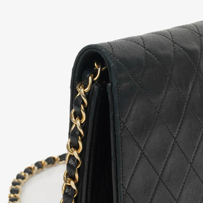 Chanel Classic Full Flap Bag Schwarz Gequiltetes Lammleder mit 24K Gold Hardware