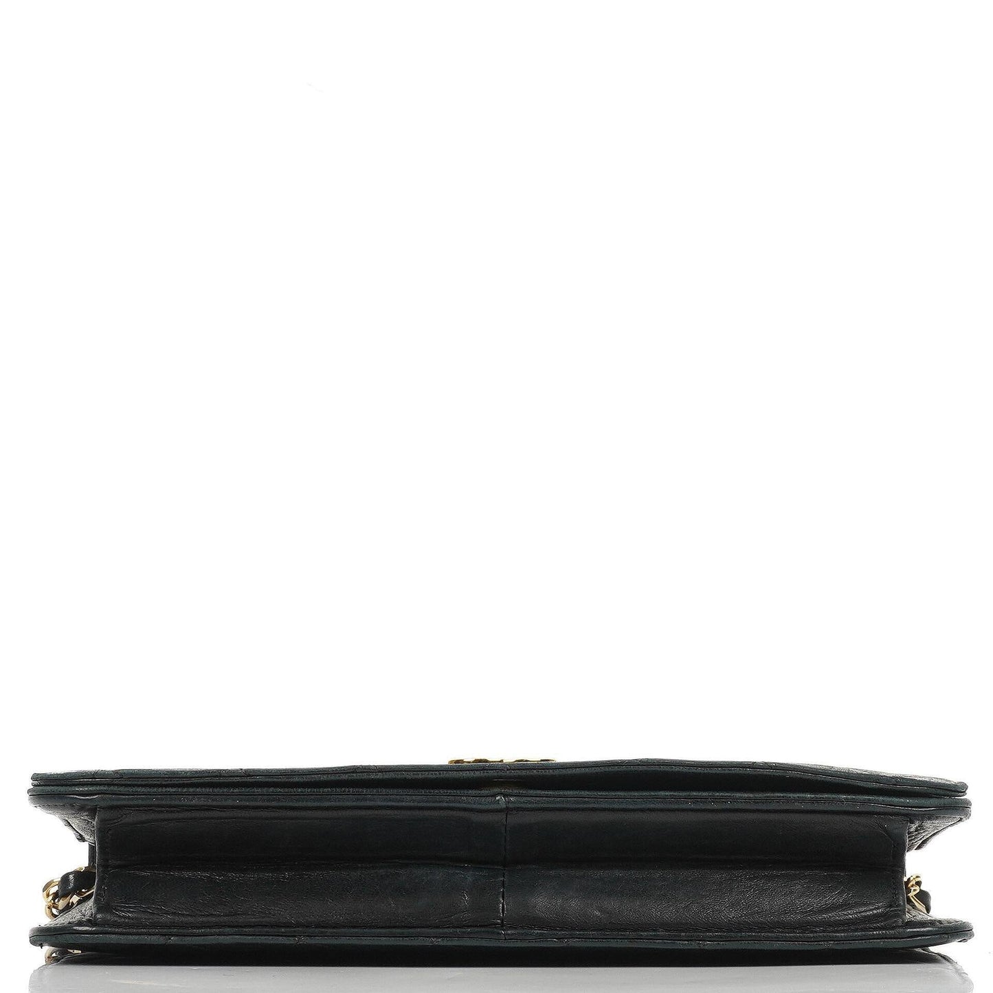 Chanel Classic Full Flap Tasche aus schwarzem gestepptem Lammleder mit 24K goldplattierten Beschlägen
