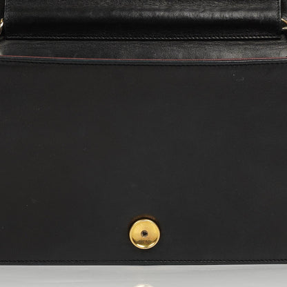 Chanel Classic Full Flap Tasche aus schwarzem gestepptem Lammleder mit 24K goldplattierten Beschlägen