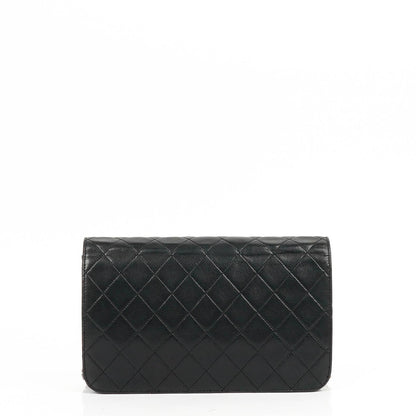 Chanel Classic Full Flap Bag Schwarz Gequiltetes Lammleder mit Gold Hardware