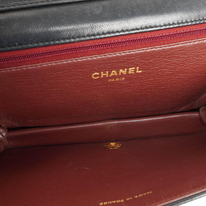 Chanel Classic Full Flap Bag Schwarz Gequiltetes Lammleder mit Gold Hardware