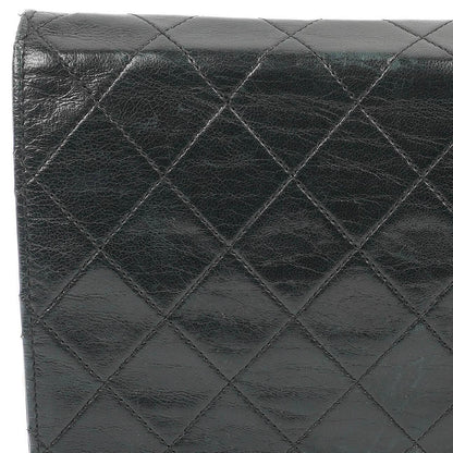 Chanel Classic Full Flap Tasche aus schwarzem gestepptem Lammleder mit 24K vergoldeten Beschlägen