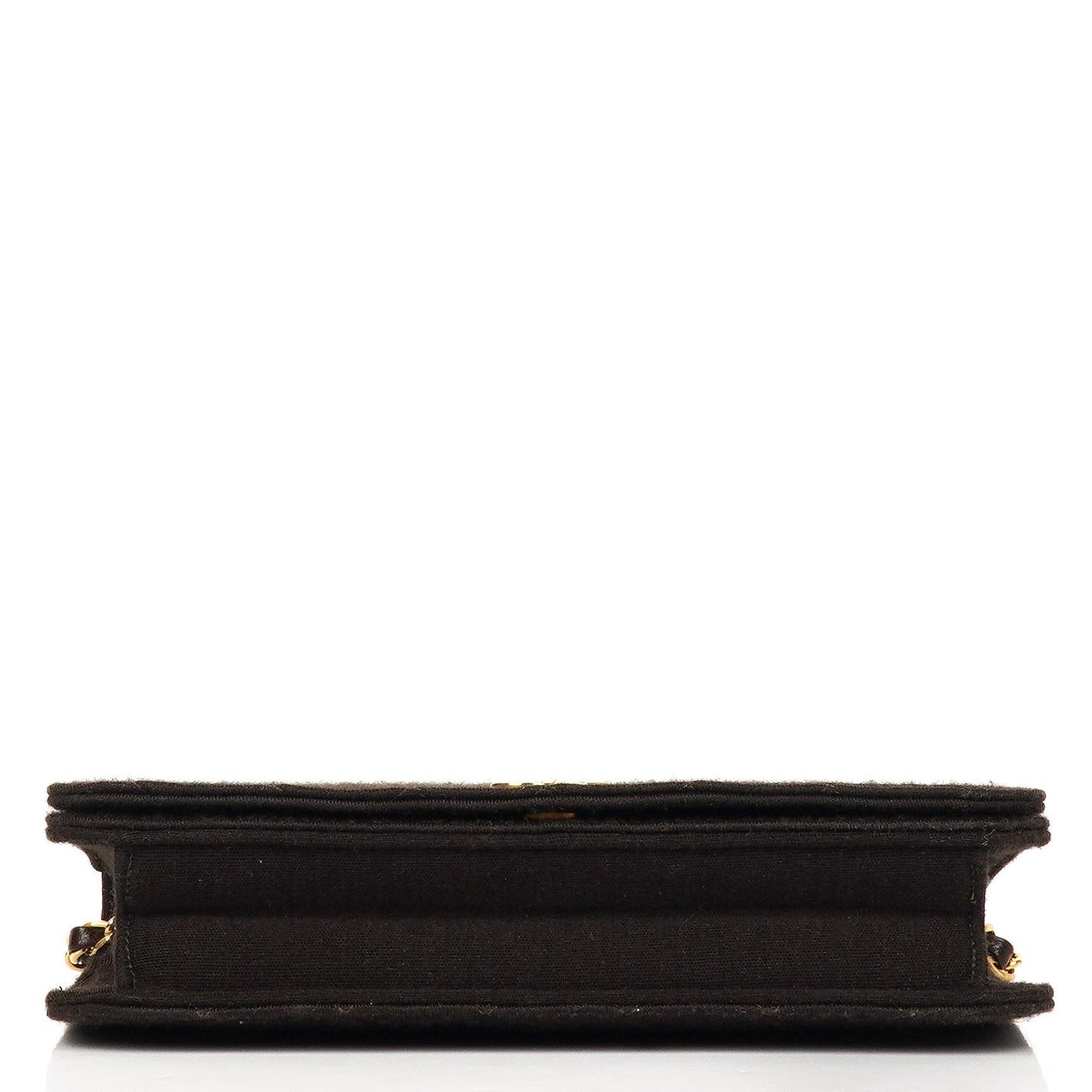 Chanel Classic Braune gesteppte Jersey Full Flap Tasche mit 24K Goldplattierten Beschlägen